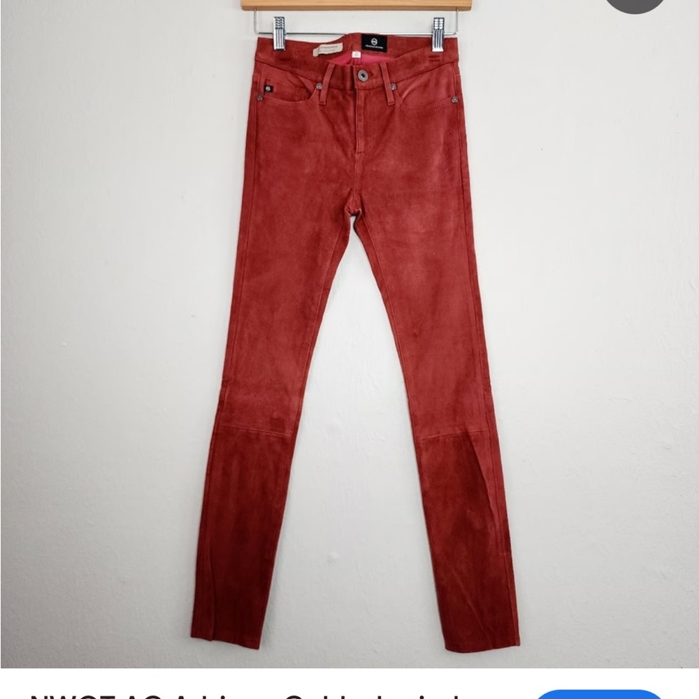 NWT AG Adriano Goldschmied Super Skinny Suede Legging